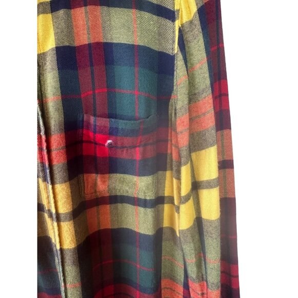 NEW American Eagle Soft Viscose Plaid Button-Down Shirt Boyfriend Fit Size M - Picture 5 of 6